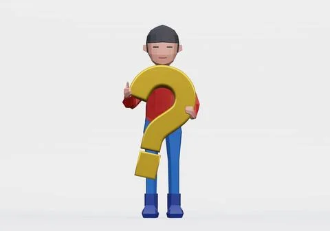 3d render of dummy holding a question mark 3d render of dummy holding a qu... Stock Photos