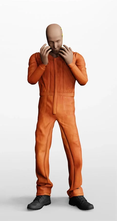 3d render of dummy to show disbelief or disappointed negative emotion on is.. Video stock 276723573