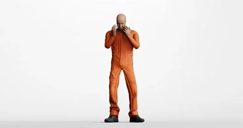 3d render of dummy to show disbelief or disappointed negative emotion on is.. Video stock 276723575