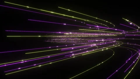 3D render A dynamic and visually captivating scene of abstract light trails Stock-Footage 340300213