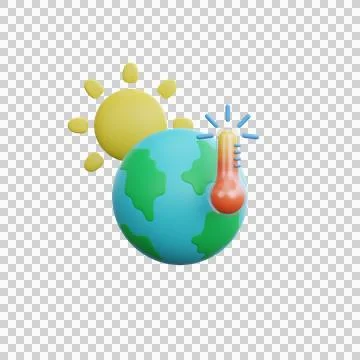 3d render of earth experiencing global warming ecology concept Illustrazione stock
