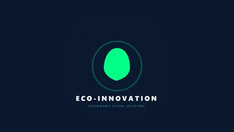 3D render of eco innovation concept with glowing shape creating sustainable Vidéo 333784347