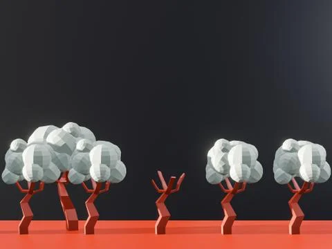 3d render of ecology problem. Global warning conceptual image. Stock Illustration