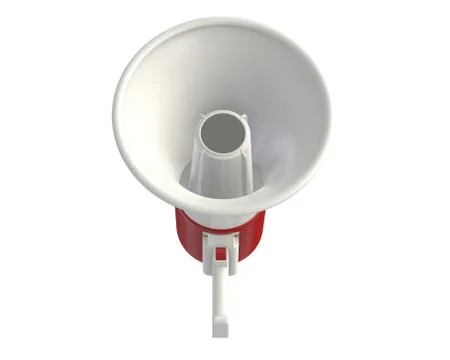 3D render of electric Megaphone isolated on white. Stock Illustration