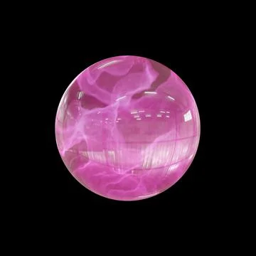 3D render, emerald pink crystal isolated on black background, gems, natural n Stock Illustration