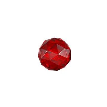 3D render, emerald red crystal isolated on white background, gems, natural nu 스톡 일러스트