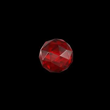 3D render, emerald red crystal on black background, gems, natural nuggets, my イラスト素材