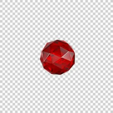 3D render, emerald red crystal isolated on white background, gems, natural .. 스톡 일러스트