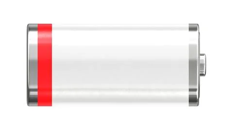 3D render of the empty battery Stock Illustration