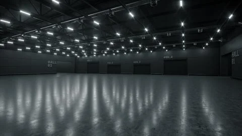 3D render of empty exhibition space. backdrop for exhibitions and events. Stock Illustration
