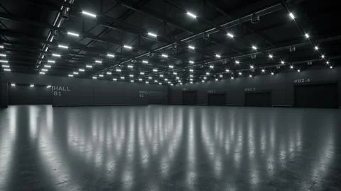 3D render of empty exhibition space. backdrop for exhibitions and events. Stock Illustration