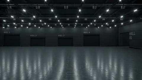 3D render of empty exhibition space. backdrop for exhibitions and events. Stock Illustration