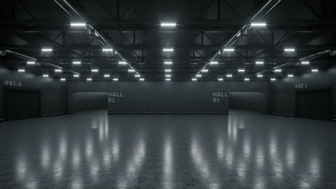 3D render of empty exhibition space. backdrop for exhibitions and events. Stock Illustration