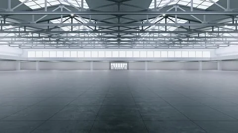 3D render of empty exhibition space. backdrop for exhibitions and events. Stock Illustration