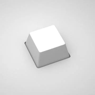 3d render of empty keyboard button Stock Illustration