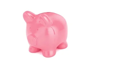 3d render of empty piggy bank breaking Stock Footage 40962654