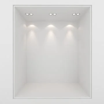 3d render of an empty presentation showase Stock Illustration