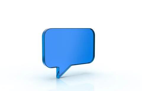 3d render with an empty speech bubble isolated on background Stock Illustration