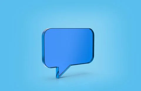 3d render with an empty speech bubble isolated on background Illustrazione stock