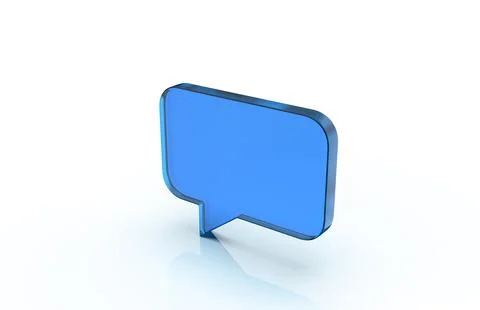 3d render with an empty speech bubble isolated on background Illustrazione stock