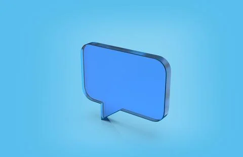 3d render with an empty speech bubble isolated on background Stock Illustration