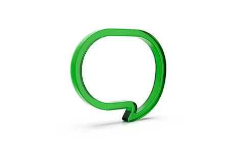 3d render with an empty speech bubble isolated on background Illustrazione stock