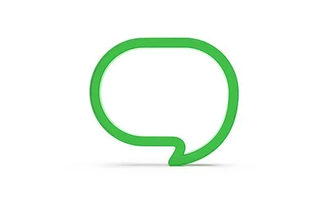 3d render with an empty speech bubble isolated on background Illustrazione stock