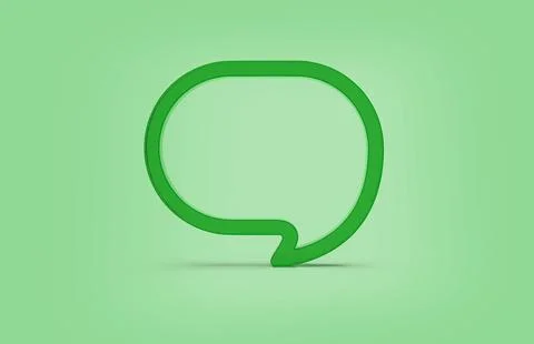 3d render with an empty speech bubble isolated on background Illustrazione stock