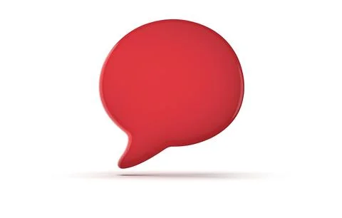 3d render with an empty speech bubble isolated on background Stockillustratie