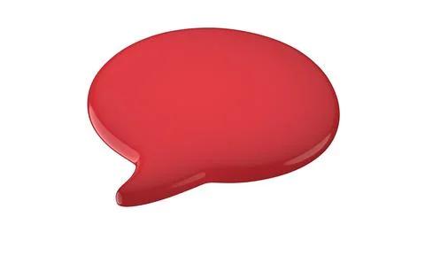 3d render with an empty speech bubble isolated on background 스톡 일러스트