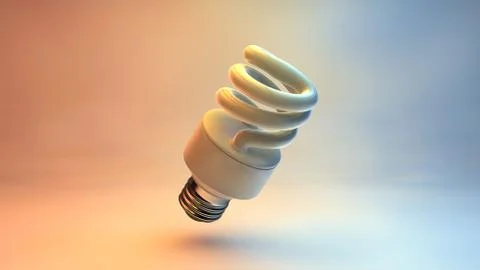 3d render energy saving bulb Stock Illustration