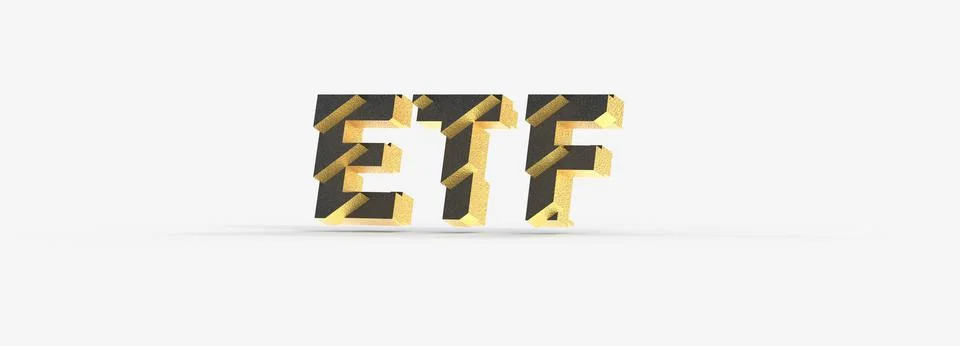 3d render of ETF Exchange traded fund stock market trading investment financial Stock Illustration