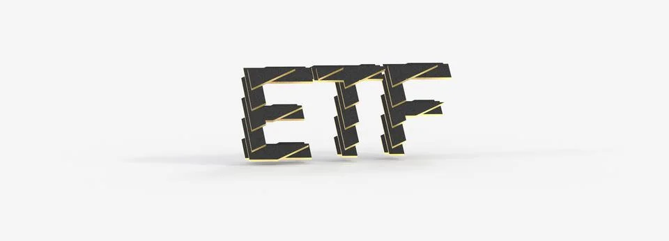 3d render of ETF Exchange traded fund stock market trading investment financial Stock Illustration