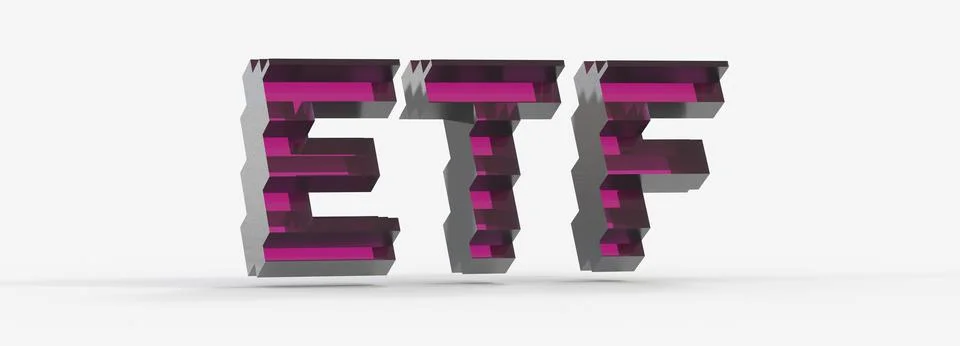 3d render of ETF Exchange traded fund stock market trading investment financial Stock Illustration
