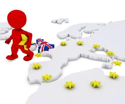 3D Render of EU Referendum Man Stock Illustration