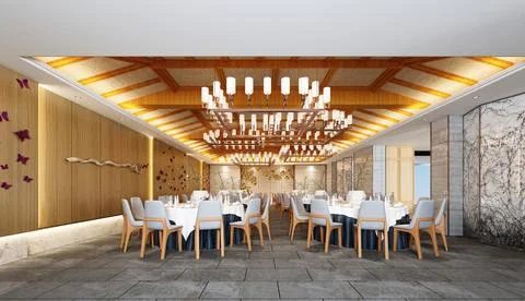3D Render of  event and meeting room Stockillustratie