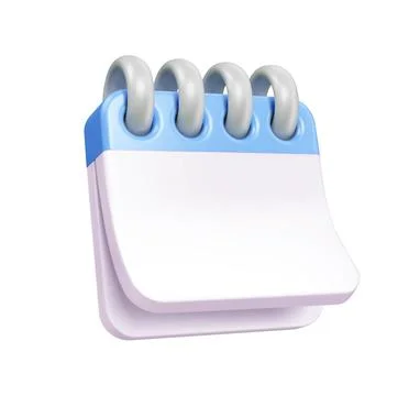 3D render event planner calendar reminder icon Stock Illustration