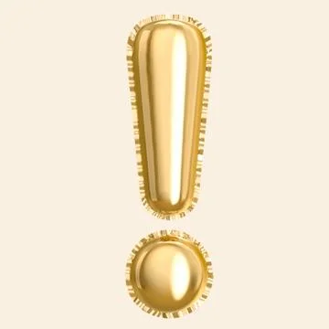 3d render exclamation Stock Illustration