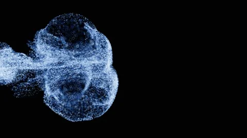 3d render of exploding with particles and depth of field. Stock Footage 168082587