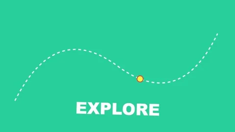 3D render of explore journey path creating modern travel and discovery Stockbeeldmateriaal 334940421