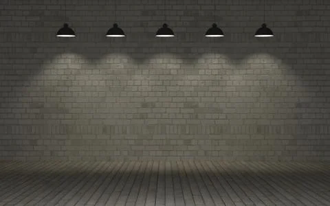 3d render of an Exposed brick wall Illustrazione stock