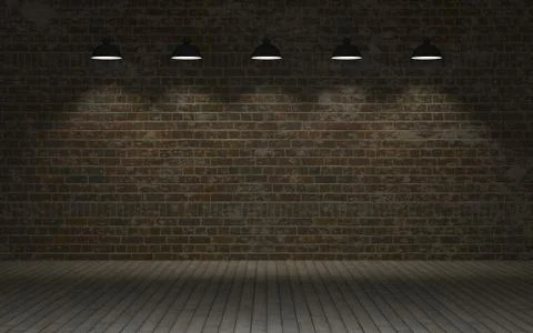 3d render of an Exposed brick wall Stock Illustration