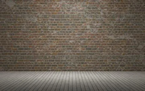 3d render of an Exposed brick wall Stock-Illustration