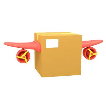 3d render express delivery service icon isolated. Stock Illustration