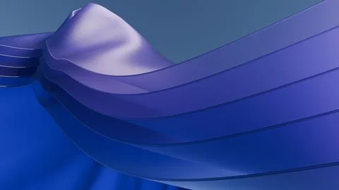 3d render of fabric layers in abstract pattern Illustrazione stock