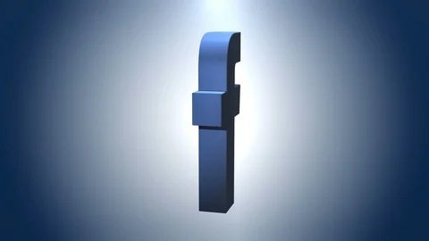 3D Render Facebook Logo Sample Seamless Loop Video stock 100921245