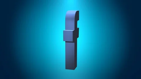 3D Render Facebook Logo Sample Seamless Loop Video stock 100922481
