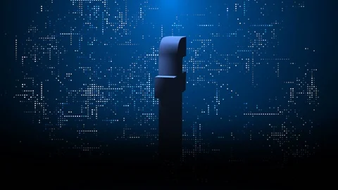 3D Render Facebook Logo Sample Seamless Loop Video stock 100923396