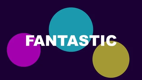 3D render of fantastic text with colorful circles creating abstract background Stock Footage 333784334