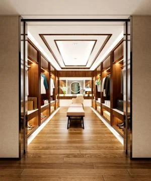 3D Render of fashion store Illustrazione stock